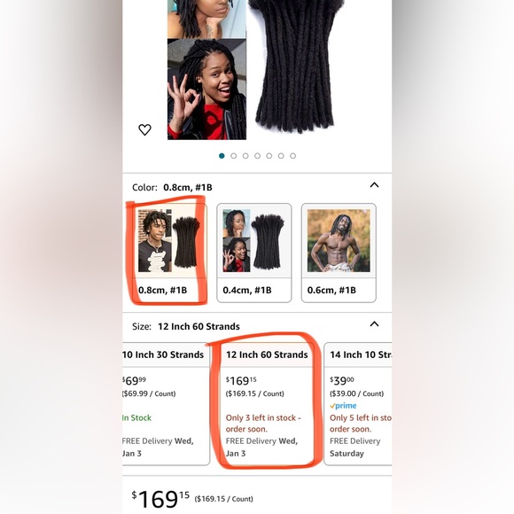 HUMAN HAIR Dreadlock Extensions for Men/Women Full Head 0.8cm 12 Inch 80 Strands - Picture 2 of 11